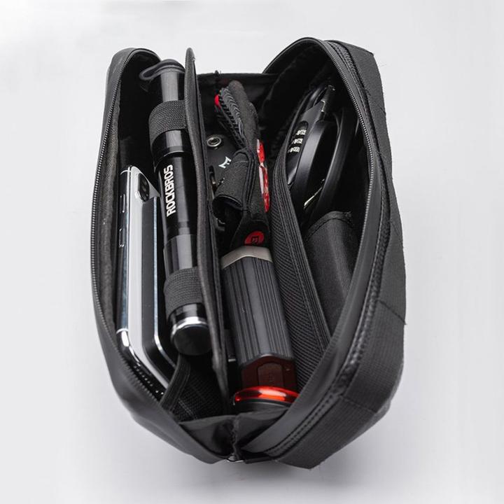 Actual product image Rockbros B66 waterproof bicycle bag for frame - black (1.50 l, Frame bag)