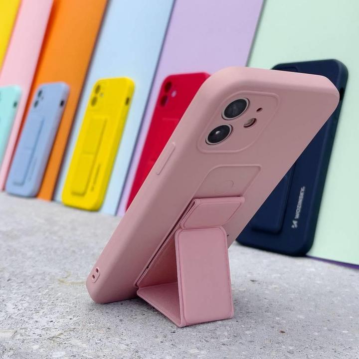 Produktbild Wozinsky Kickstand Case iPhone 13 mini silicone case with stand black (Apple iPhone 13 mini)