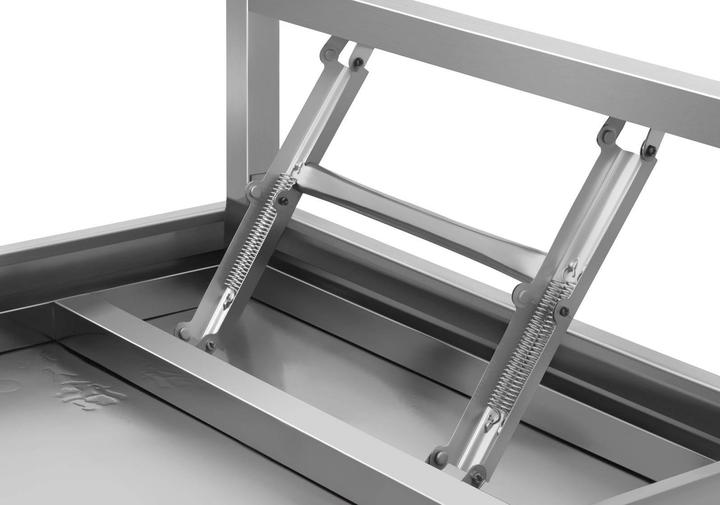 Produktbild Royal Catering Arbeitstisch Edelstahltisch Edelstahl klappbar höhenverstellbar 60x100cm 200 kg
