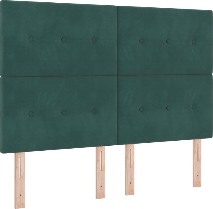 Produktbild VidaXL Bettgestell Dunkelgrün 140x200 cm Samt (140 x 200 cm)