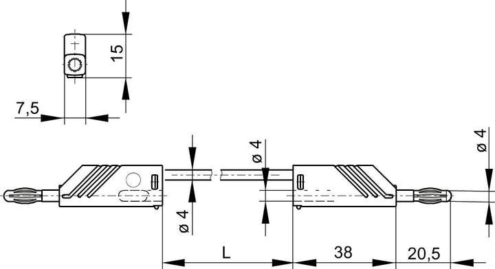 Image du produit SKS Cordon de mesure (fiche à lamelles 4