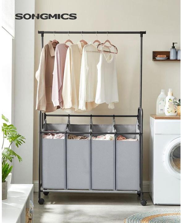 Image du produit Songmics Panier à linge 50 l, Gris (50 l)