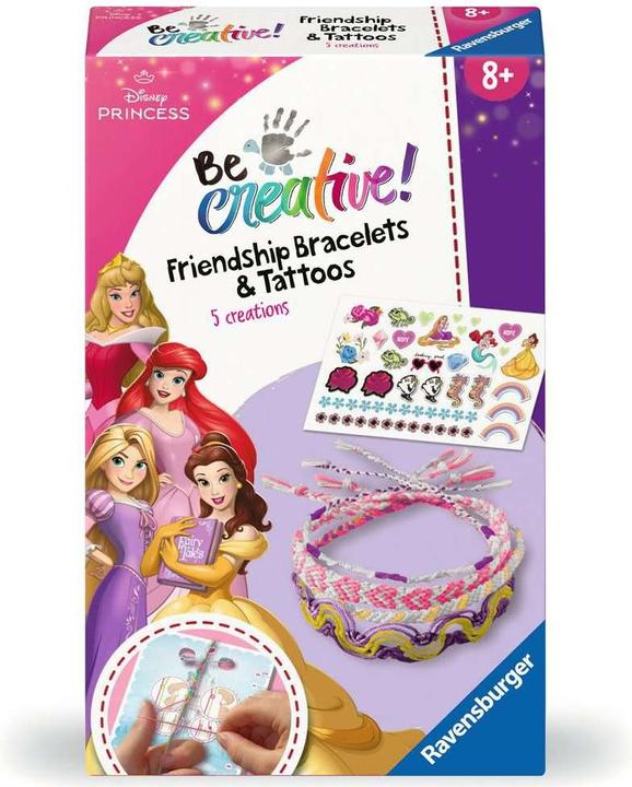 Ravensburger BeCreative 23963 Kit de bricolage Liens d'amitié & tatouages Princesses Disney, DIY