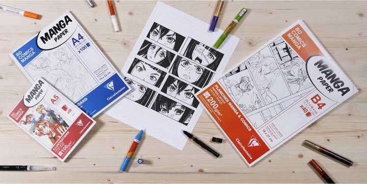 Image du produit Clairefontaine Manga Storyboard (A4, Blanc, Couverture souple)