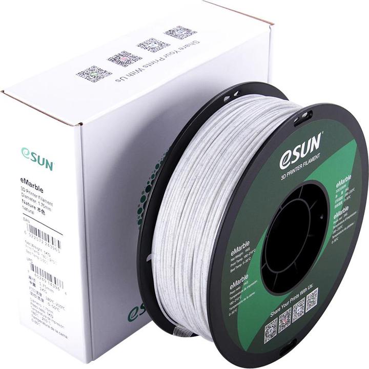 Actual product image eSUN EMARBLE 1,75mm NATURAL 1kg (PLA+, 1.75 mm, 1000 g, Transparent)
