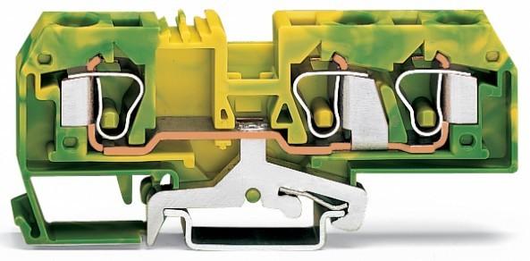 Image du produit Wago Connecteur 3-10 mm2 jaune-vert (284-687)