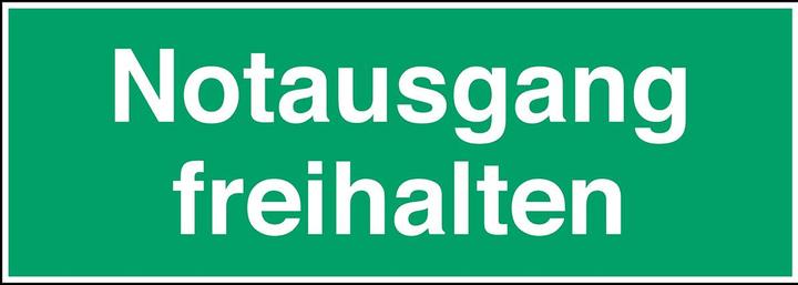 Produktbild Brady STD 290-297X105-B7527, Fluchtwegkennzeichnung - Notausgang freihalten
