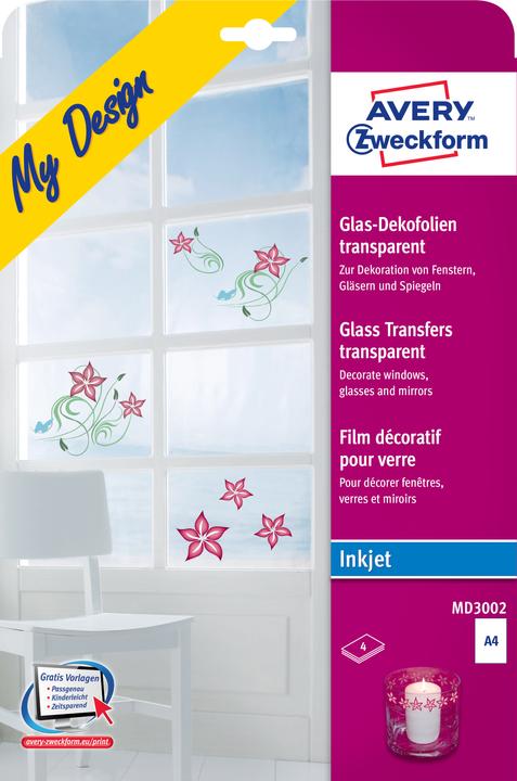 Produktbild Avery Glas-Dekofolie (210 x 297 mm)