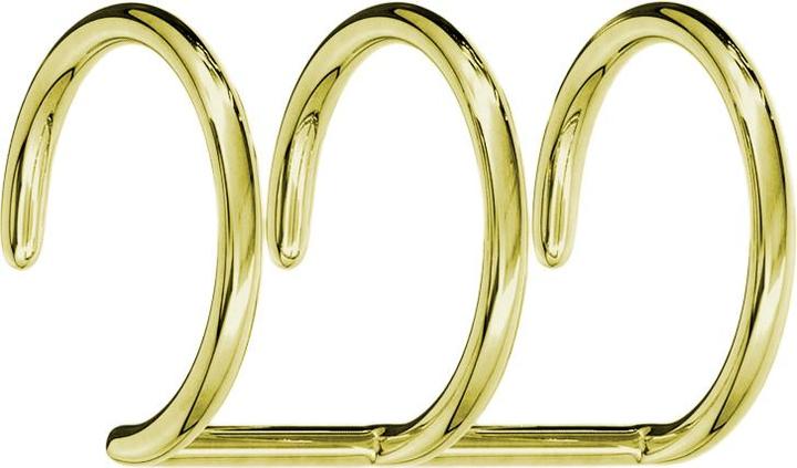 Star Piercing Fake Ear Cuff vergoldet mit 3 Ringen mit Titanium Schicht (Chirurgenstahl 316L mit Titanium Schicht)