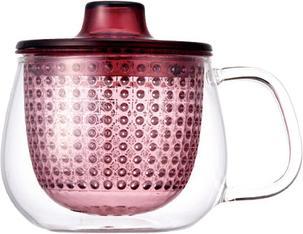 Actual product image KINTO UNITEA Unimug - Mug with Tea Strainer 350 ml Wine Red (0.35 l)