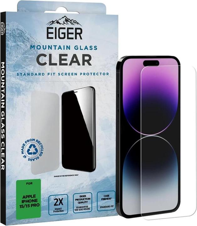 Produktbild Eiger Mountain Glass (1 Stück, Apple iPhone 15 Pro, Apple iPhone 15, Apple iPhone 16)