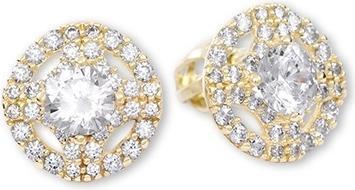 Brilio Sparkling yellow gold earrings 239 001 00859