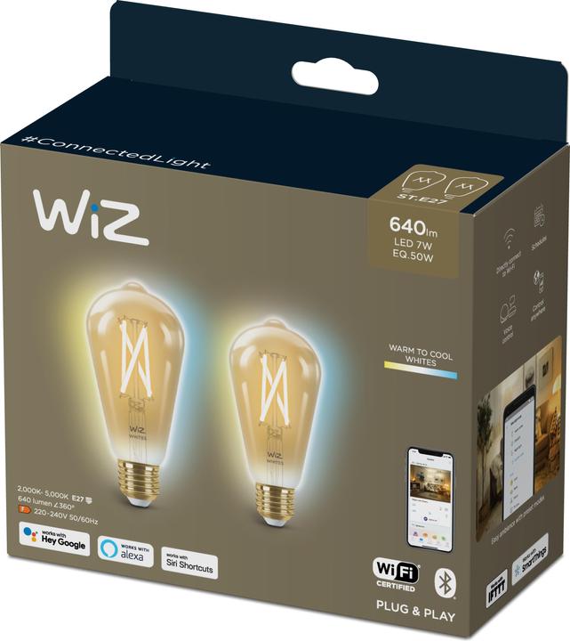 Immagine prodotto WiZ trasparente (E27, 7 W, 640 lm, 2 x, E)