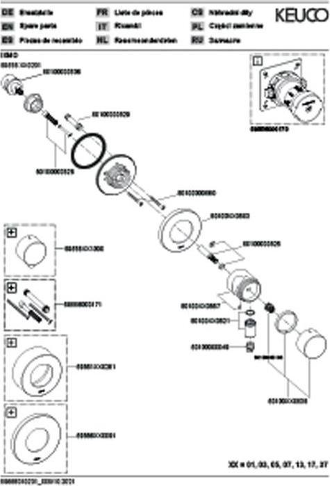 Produktbild Keuco Umstellventil IXMO UP f 2 Verbr Rosette rund sw ma