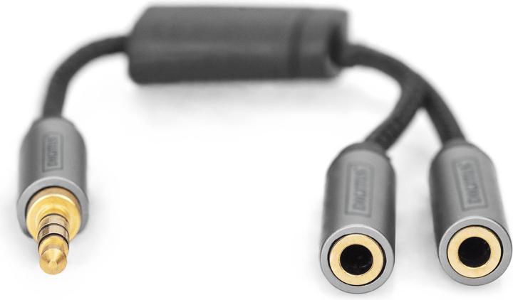 Actual product image Digitus Audio splitter, 3.5 mm jack to 2x 3.5 mm jack (0.20 m)
