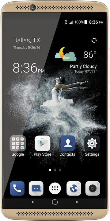 Produktbild ZTE Axon 7 (64 GB, Ion Gold, 5.50", Hybrid Dual SIM, 4G)