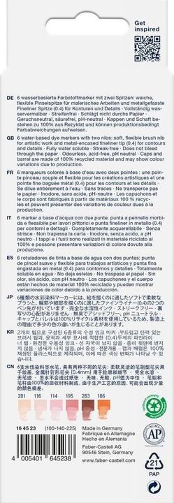Produktbild Faber-Castell GOFA AQUA DUAL MARKER - Farbstoffmarker (Portrait, 0.40 mm, 6 x)
