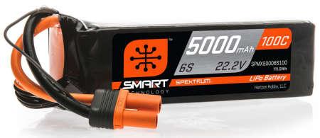 Produktbild Spektrum 5000mAh 6S 22.2V 100C Smart LiPo Battery IC5 (22.20 V, 5000 mAh)