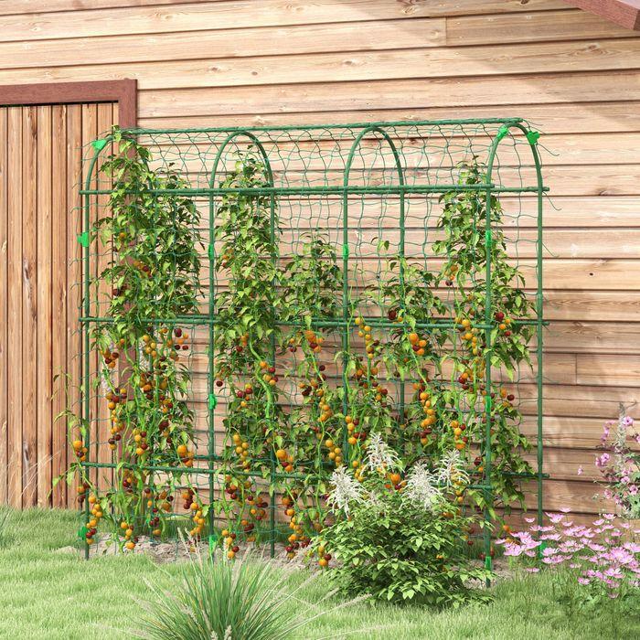 Produktbild Swisshandel24 Rankgitter, verstellbares Spalier, mit Netz, für Garten, Balkon, Stahl, Grün, 43 x 182 x 183 cm (182 cm, 43 cm)