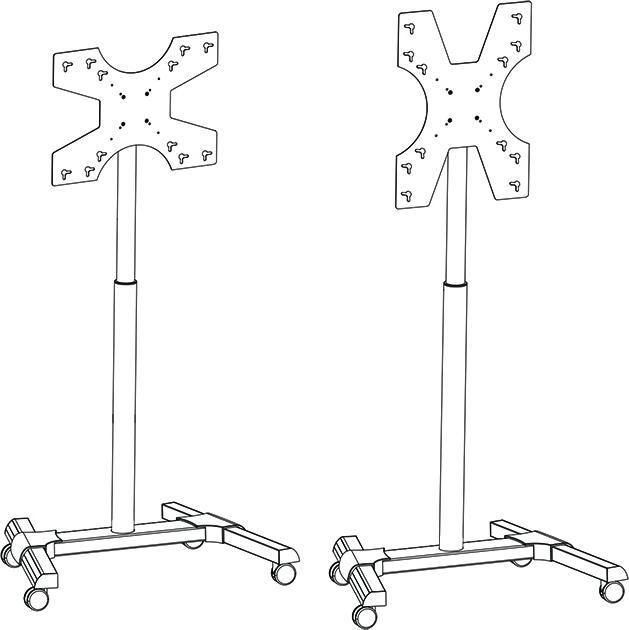 Produktbild Hagor freistehendes Standsystem (55", 35 kg)
