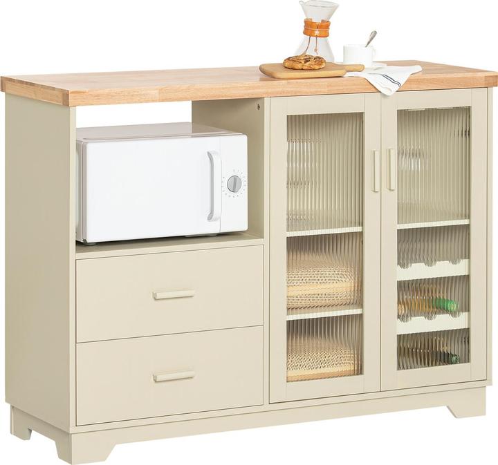 Produktbild SoBuy Sideboard mit 2 Glastüren (120 x 40 x 90 cm)