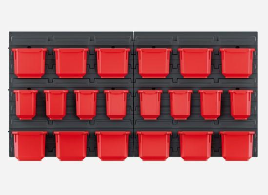 Actual product image Kistenberg Hanging wall with 20 tool boxes ORDERLINE 800x165x400