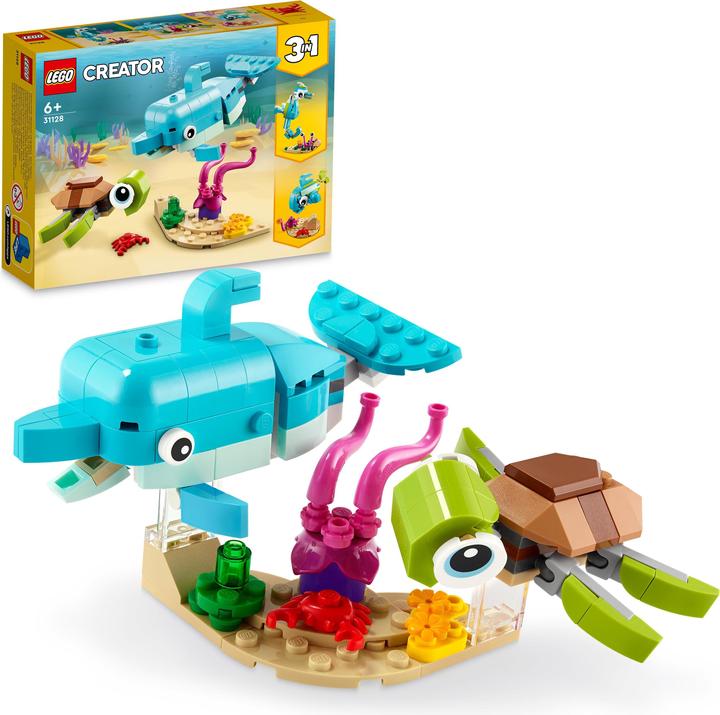 Actual product image LEGO Dolphin and turtle (31128, LEGO Creator 3-in-1)