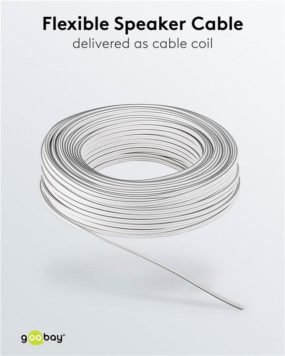 Image du produit Goobay Câble d'enceinte blanc CCA (50 m, 0.75 mm²² mm)