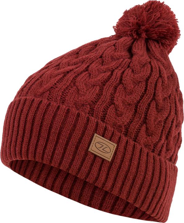 Highlander Beira Lined Bobble Hat - Dark Red