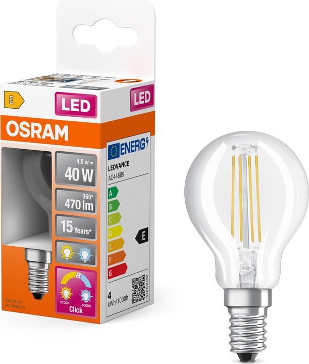 Produktbild Osram Led Relax And Active Classic P (E14, 4 W, 470 lm, 4 x, E)