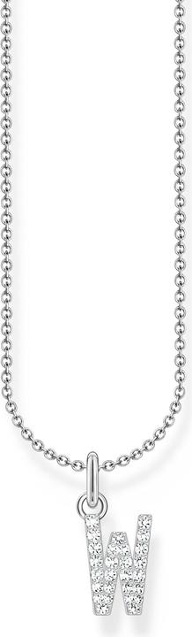 Thomas Sabo Kette mit Buchstaben-Anhänger W Silber (925 Sterlingsilber, 38 - 45 cm)