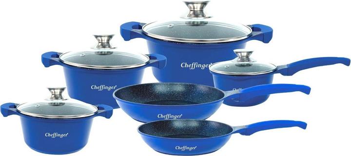 Image du produit JTI Casseroles, poêles à frire et casseroles - Bleu - 6 pcs. (28 cm, Ensemble de casseroles et de poêles de cuisson, Acier inoxydable)