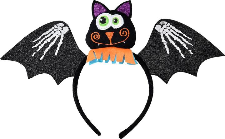 Actual product image Magni Widmann 00070 - Hairband bat, accessory, hair jewellery, headdress, Halloween, carnival, fascia
