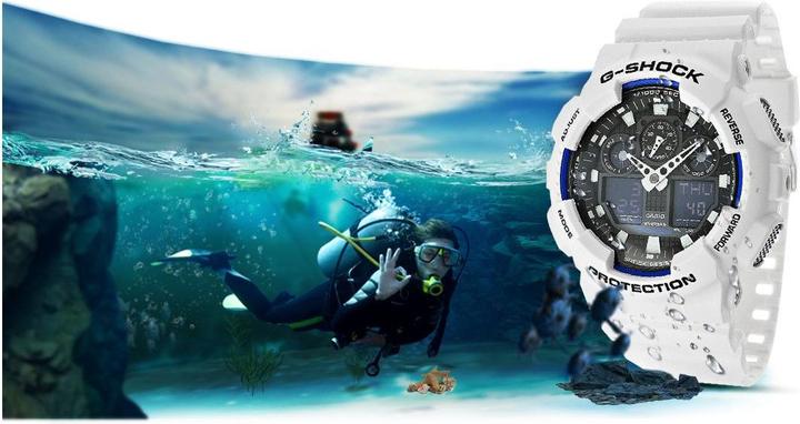 Actual product image Casio Ga-100b-7aer (Chronograph, Power reserve display, 51 mm)