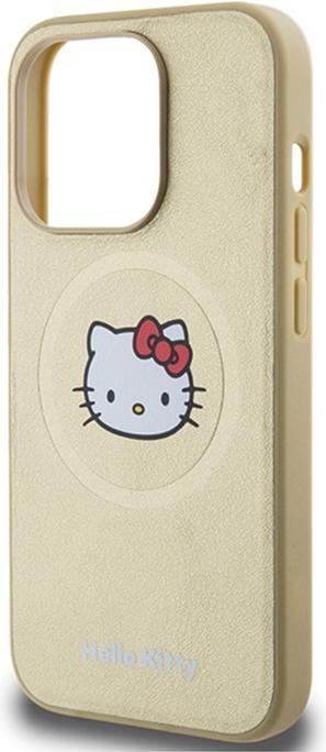 Produktbild Hello Kitty HKHMP14XPGHCKD iPhone 14 Pro Max 6.7" złoty/gold hardcase Leather Kitty Head MagSafe (Apple iPhone 14 Pro Max)