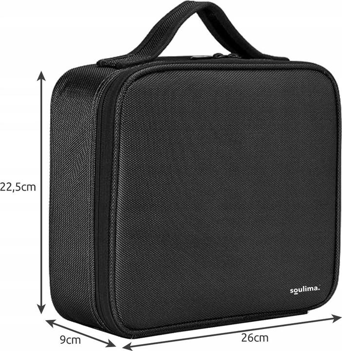 Actual product image Soulima Spacious cosmetic bag with handle
