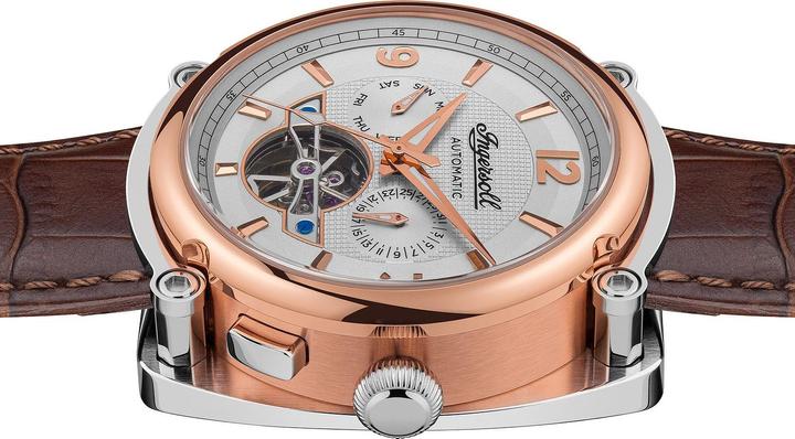 Actual product image Ingersoll 1892 Ingersoll I01103B The Michigan Automatic 45mm 5ATM (Skeleton watch, Analogue wristwatch, 45 mm)