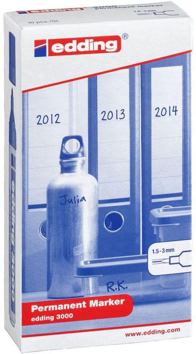Image du produit Edding Marqueur permanent 3000 (Multicolore, 3 mm, 10 x)