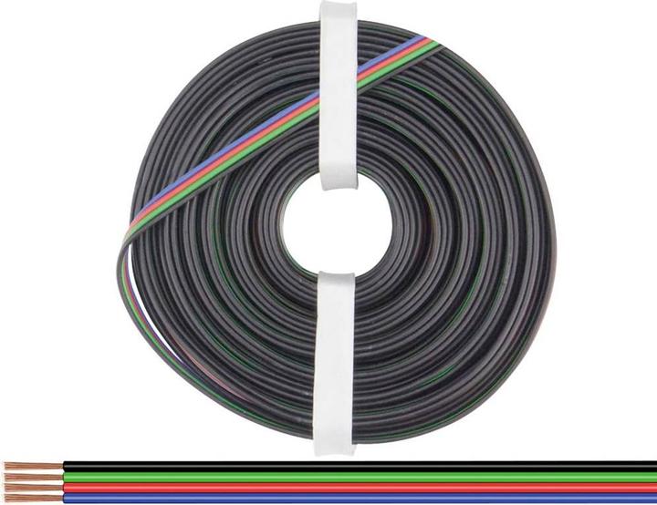 Produktbild Donau 419-100 Litze 4 x 0.25 mm² Schwarz, Grün, Rot, Blau 100 m (100 m)