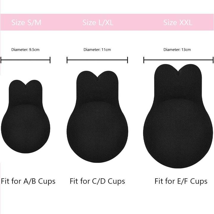 Image du produit JTI Soutien-gorge auto-adhésif, cache-mamelon - S/M Noir (Une unité par pack, S, M)