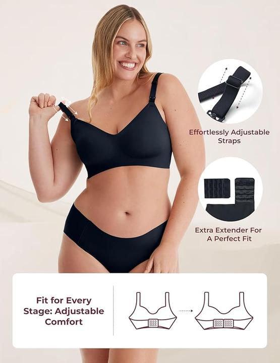 Produktbild Momcozy Nursing Bra black L (L)