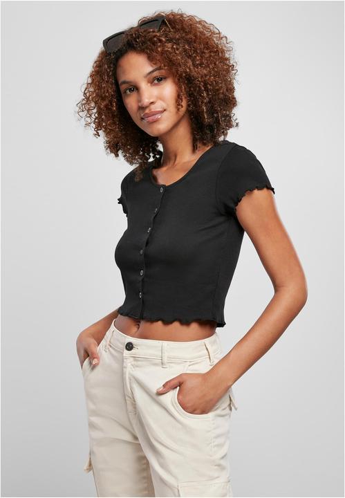 Immagine prodotto Urban Classics Ladies Cropped Button Up Rib Tee (XL)