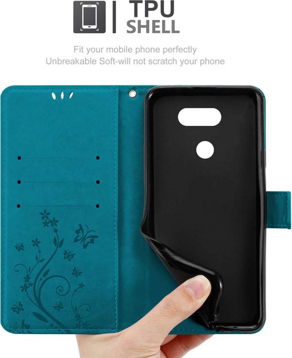 Produktbild Cadorabo Hülle für LG K40S mit Blumen Muster (LG K40s, Xiaomi Redmi K40s)