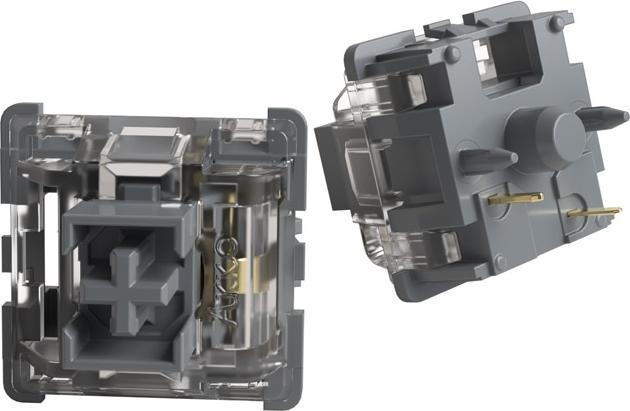 Actual product image Akko V3 Pro Silver Switches, mechanical, 5-pin, linear, MX-Stem, 40g - 45 pieces