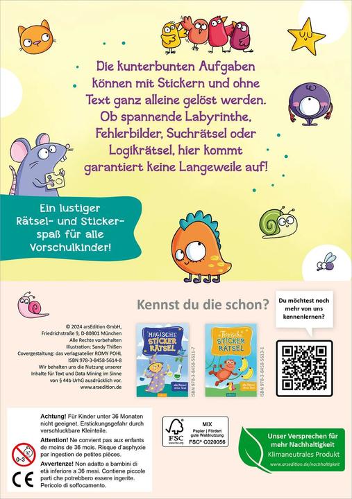 Produktbild Lustige Sticker-Rätsel