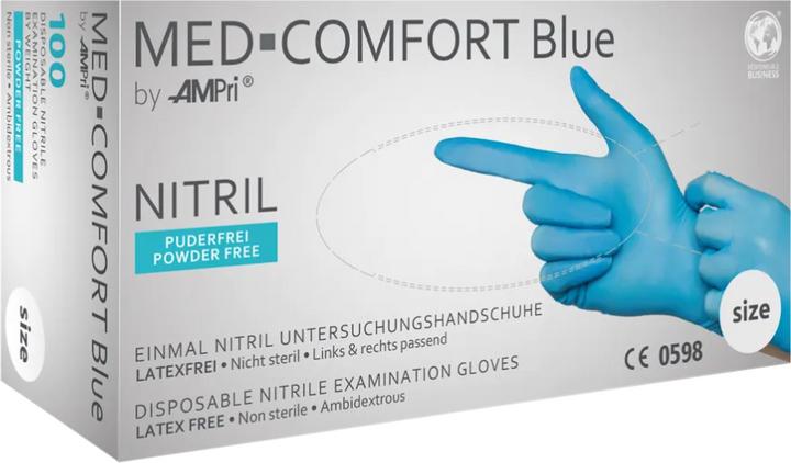 Produktbild Ampri Nitril Einweghandschuhe Blue Comfort S (Breite: 70-90 mm) (S)
