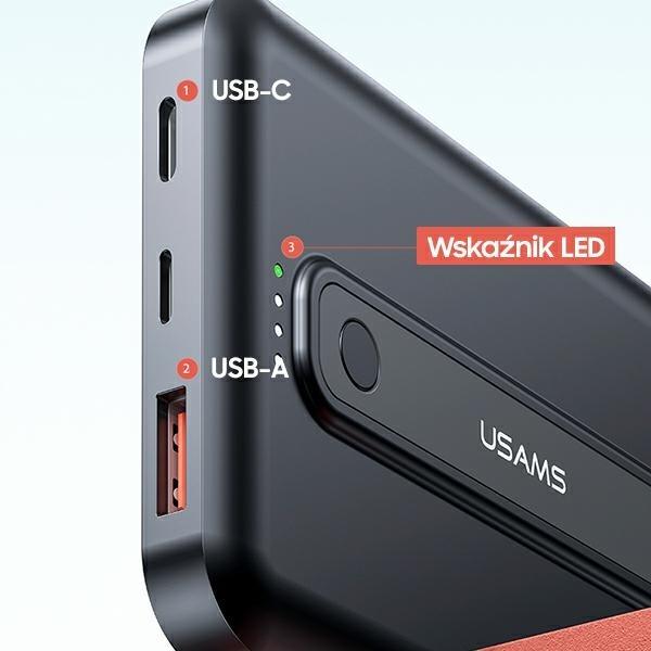 Immagine prodotto Usams Banca di potenza con ricarica veloce senza fili magnetica (10000 mAh, 22.50 W, 15 Wh)