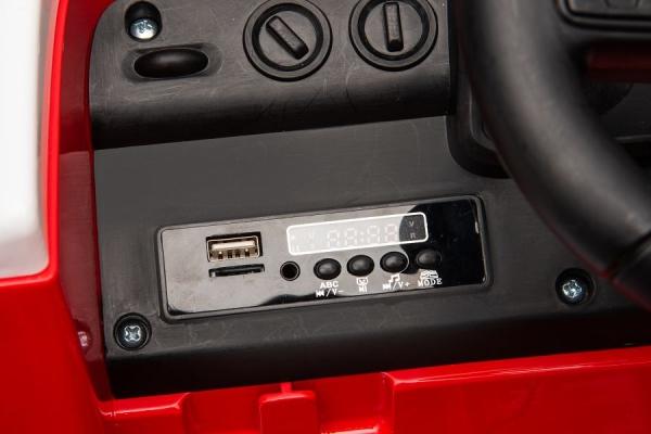 Productafbeelding Es-toys Kinderfahrzeug – Elektro Auto „Feuerwehr“ – 12V7AH Akku, 4 Motoren - Fernsteuerung, MP3 + Si (12 V)