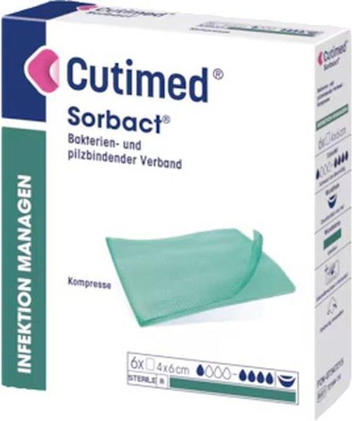 Actual product image BSN Cutimed Sorbact compress 4x6cm bacteria-binding sterile 5 pcs.