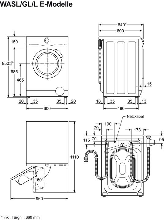 Image du produit Electrolux WASL4M105 (8 kg, Gauche)